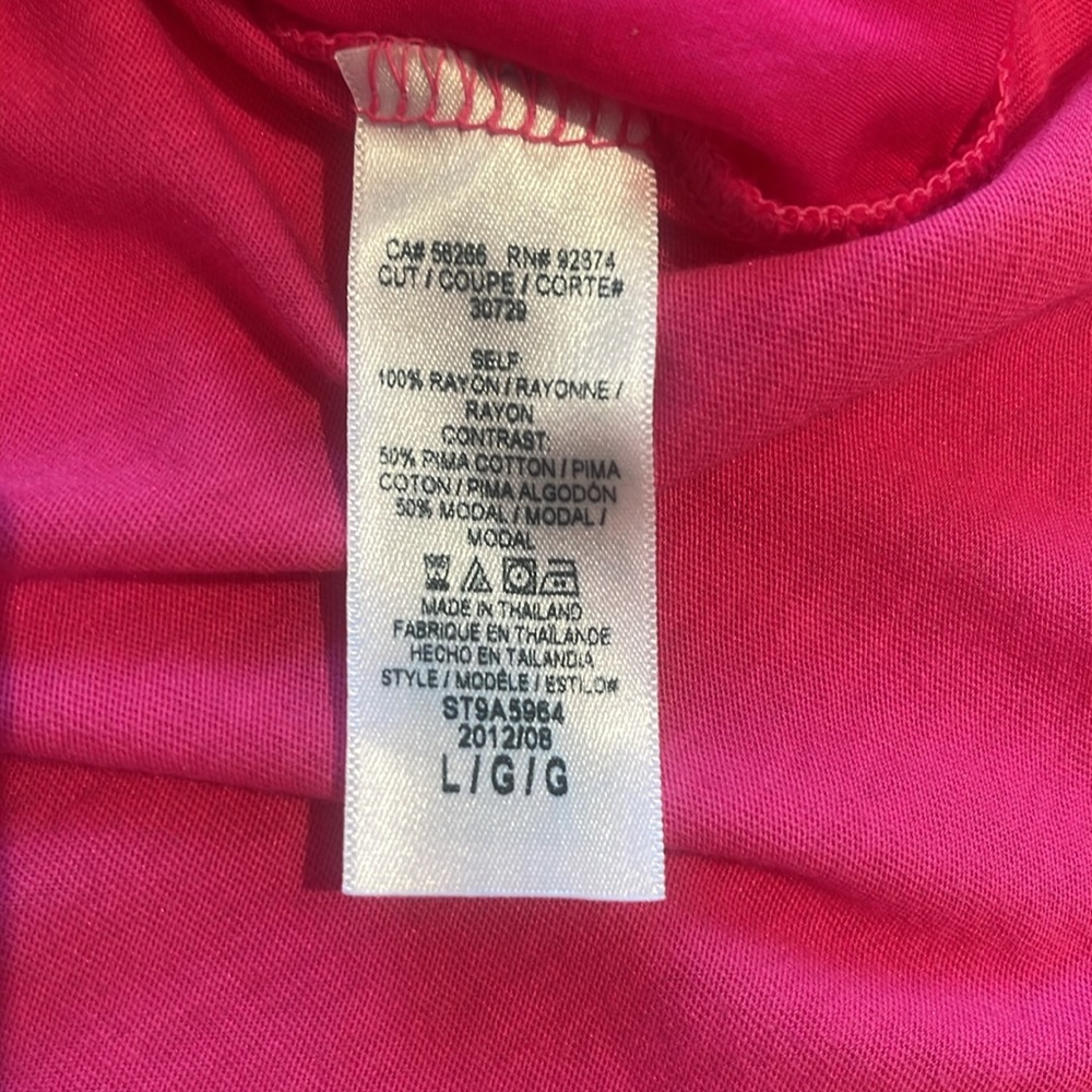 SOLD!!!! NWOT SPLENDID HOT PINK RAYON COTTON BLEND COLLARED L/S SHIRT. L - Picture 7 of 8